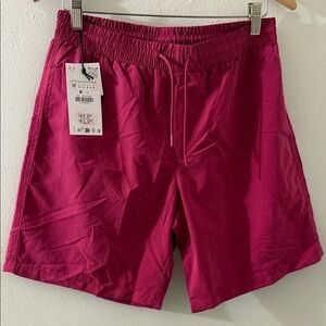 Zara Men's Swim Board Shorts - Vibrant Pink
